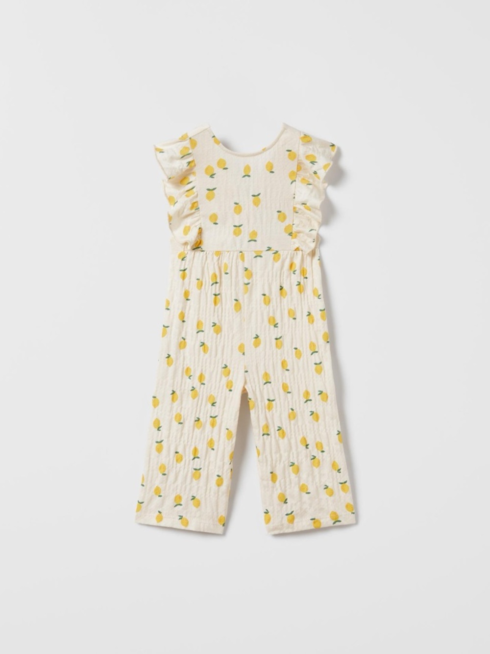 Zara textured lemon jumpsuit